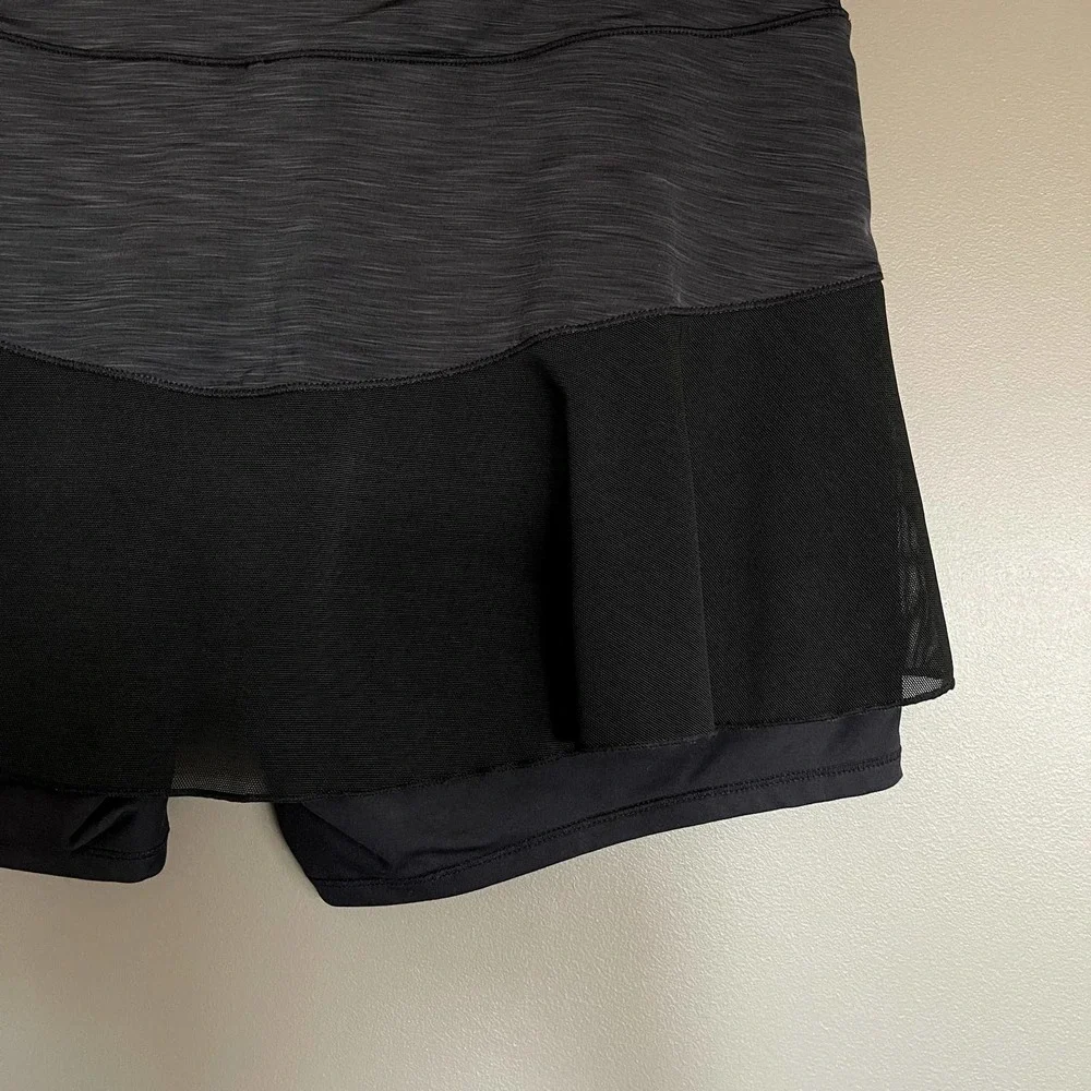 Lole Ace Skort Black Grey Size Medium Tennis Running Golf Gym Skirt Shorts‎